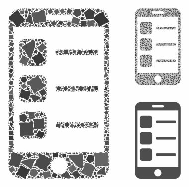 Joggly Parçalarının Akıllı Telefon Listesi Kompozisyon Simgesi