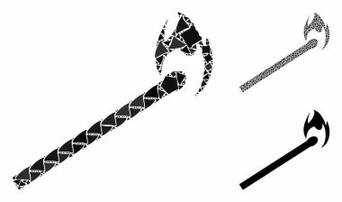 Pürüzlü Parçaların Mozaik Simgesini Eşleştir