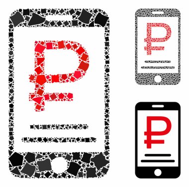 Ragged Parts 'ın Ruouble mobil ödeme kompozisyon simgesi