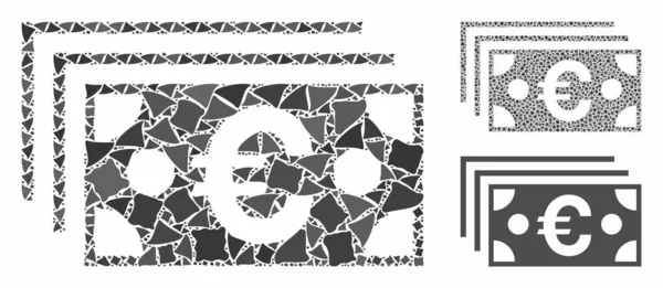Eurosedlar Mosaik ikon av Tuberous objekt — Stock vektor