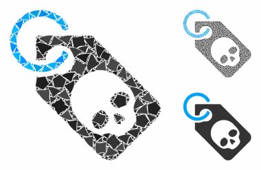 Ölüm kafatası etiketi Tüberöz elementlerin bileşimi simgesi