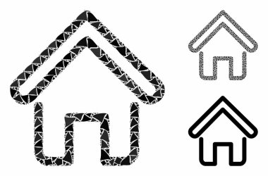 Yıpranmış Parçaların Ev Mozaik Simgesi