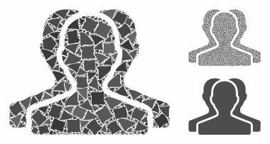 Müşteri grubu Pürüzlü Parçalar Mozaik Simgesi