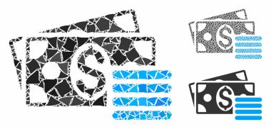 Dolar Nakit Kompozisyon Kaba Parçalar Simgesi