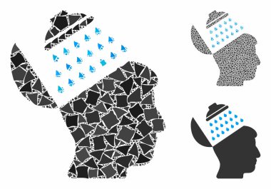 Propaganda beyin duşu Kaba Parçalar Kompozisyon Simgesi