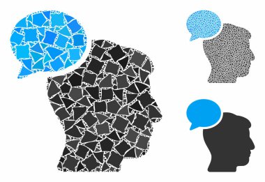 Ragged Parts Mozaik Simgesi Fikri