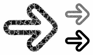 Eşitsiz Ögelerin Sağ Ok Bileşimi Simgesi