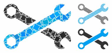 Tümsek Ögelerinin Mozaik Simgesini Anahtarlar