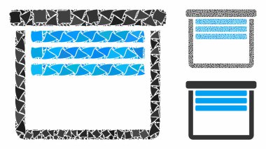 Garaj boş Pürüzlü Parçalar Mozaik Simgesi