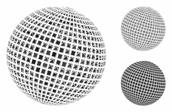 Площадь усеяна абстрактной сферой — стоковый вектор