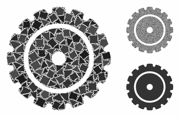 不等项的Cog组合图标 — 图库矢量图片