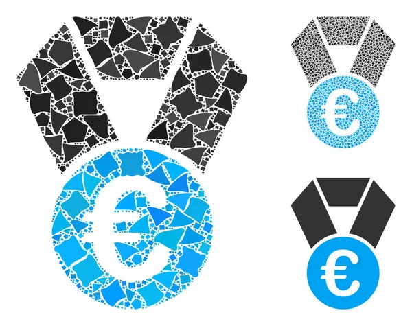 Médaille de champion d'Europe Composition Icône de Joggly Articles — Image vectorielle