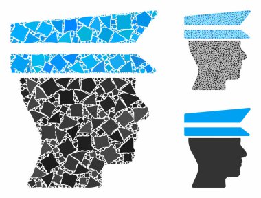 Subay profili Ani Elementlerin Mozaik Simgesi