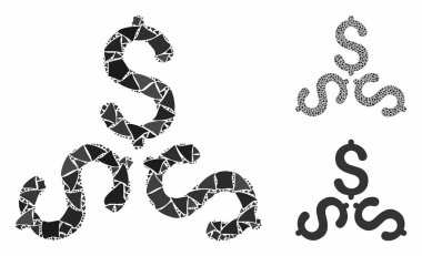 Dollar trinity Mosaic Icon of Unequal Elements