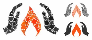 Elleri ısıt Tüberküloz Parçalarının Kompozisyon Simgesi