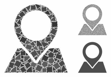 Ragged Ögelerinin Harita İşaretleyici Bileşimi Simgesi