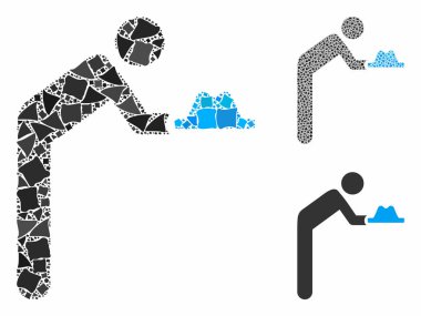 Şapkalı Hasodabaşı Humpy Ögelerinin Mozaik Simgesi