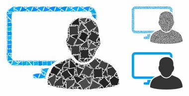 Unequal Ögelerinin Bilgisayar Kullanıcı Bileşimi Simgesi