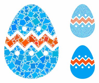 Paskalya Yumurtası Titrek Parçaların Mozaik Simgesi