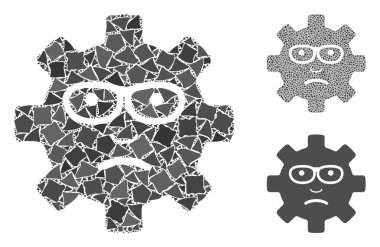 Hizmet giysisi hüzünlü gülümseme Ani Elementlerin Kompozisyon Simgesi