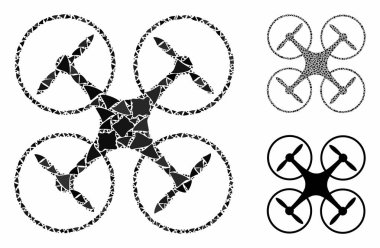 Joggly Parçalarının Quadcopter Bileşimi Simgesi