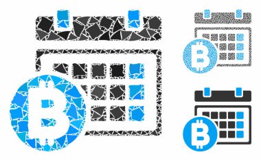 Bitcoin tablosu Olmayan Parçaların Mozaik Simgesi