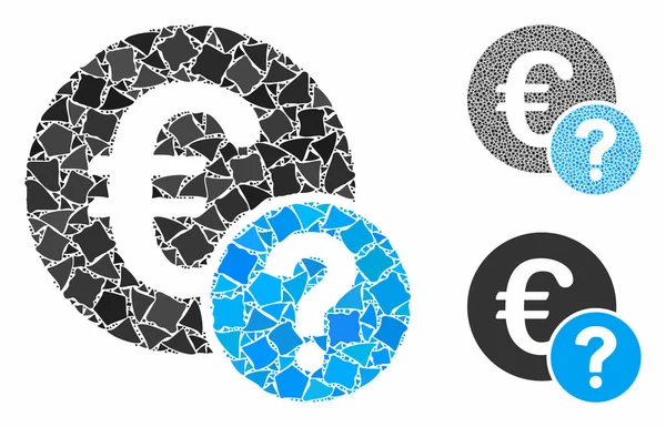 Statut euro Composition Icône des éléments tremblants — Image vectorielle