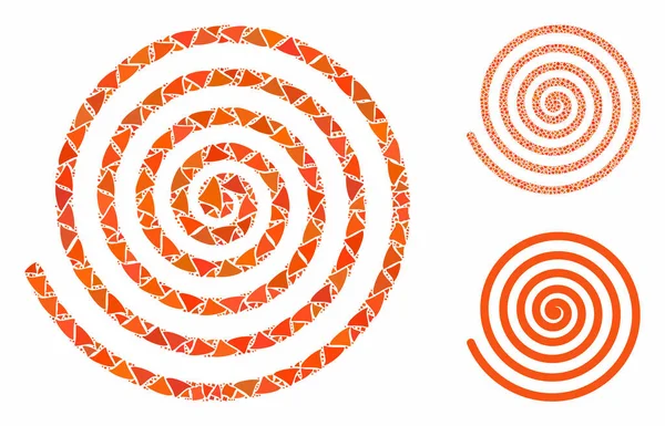 Hypnóza Mozaika ikona chvějících se kusů — Stockový vektor