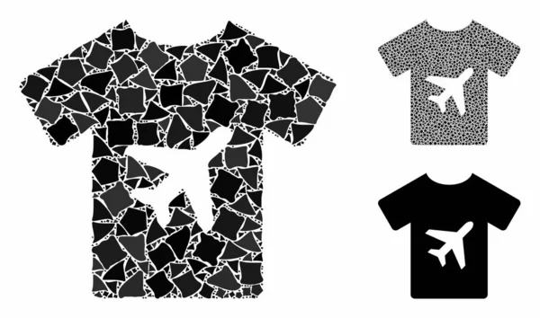 Homem T-shirt Mosaico Ícone de itens Trembly — Vetor de Stock
