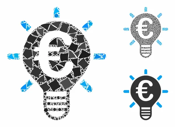 Euro innovation Mosaic Icon of Tremulant Elements — Stock Vector