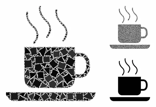 Ψηφιδωτή εικόνα του Joggly Pieces για διάλειμμα για καφέ — Διανυσματικό Αρχείο
