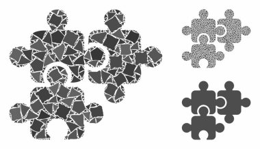 Düzensiz Ögelerin Bulmaca Ögeleri Mozaik Simgesi