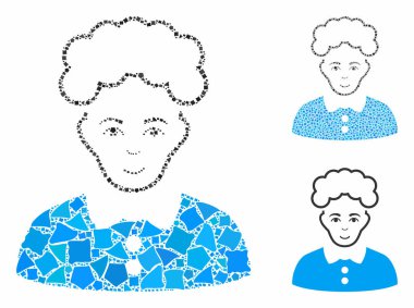 Sarışın kadın Dayanıklı Elementlerin Kompozisyon Simgesi