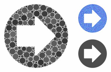 Küre Ögelerinin Sağ Ok Bileşimi Simgesi