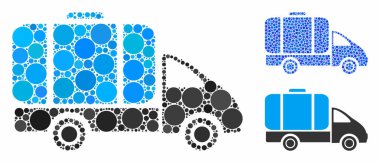 Tank Kamyonu Çemberlerin Mozaik Simgesi