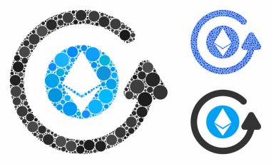 Ethereum Şarj Edici Yuvarlak Noktalar Mozaik Simgesi