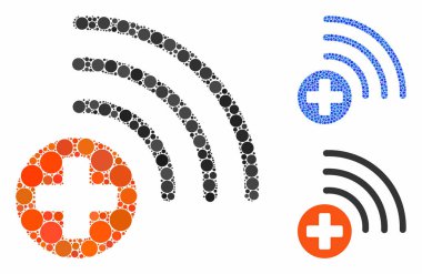 Tıbbi Kaynak Çember Noktalarının Mozaik Simgesi