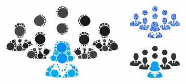 Staff Team Mosaic Icon of Spheric Items