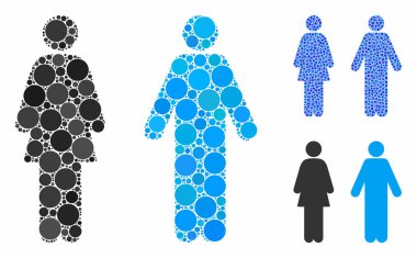 WC Yuvarlak Noktaların Mozaik Simgesi