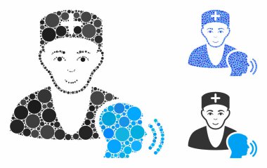 Psikoterapist Doktor Yuvarlak Noktaların Kompozisyon Simgesini Ziyaret Etti