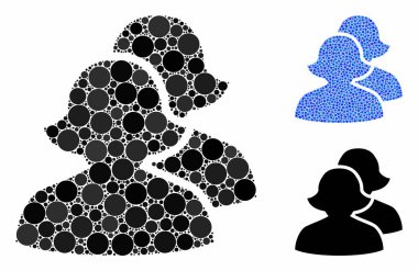 Çember Noktalarının Kadın Kompozisyon Simgesi