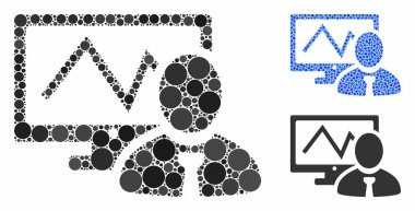 Online Trader Composition Icon of Circle Dots