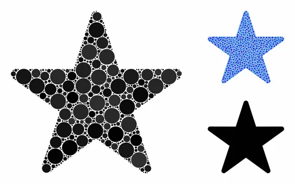 Star-Komposition Ikone der Kreise — Stockvektor