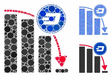 Küresel Ögelerin Dashcoin Epic Grafik Başarısızlığı Mozaik Simgesi