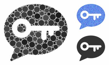 Küresel Ögelerin Anahtar İleti Bileşimi Simgesi