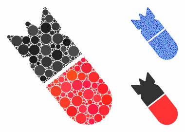 Havacılık Bombası Kompozisyon Yuvarlak Noktalar Simgesi