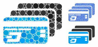 Dash Bank Kartları Çember Noktalar Mozaik Simgesi