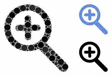 Yuvarlak Noktaların Mozaik Simgesine Büyüt