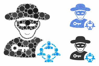 Sosyal Hacker Mozaik Çemberler Simgesi