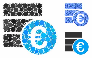 Yuvarlak Noktaların Euro Veritabanı Kompozisyon Simgesi